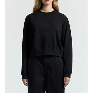 cotton citizen Milan Crew Neck Sweatshirt Black SZ XS